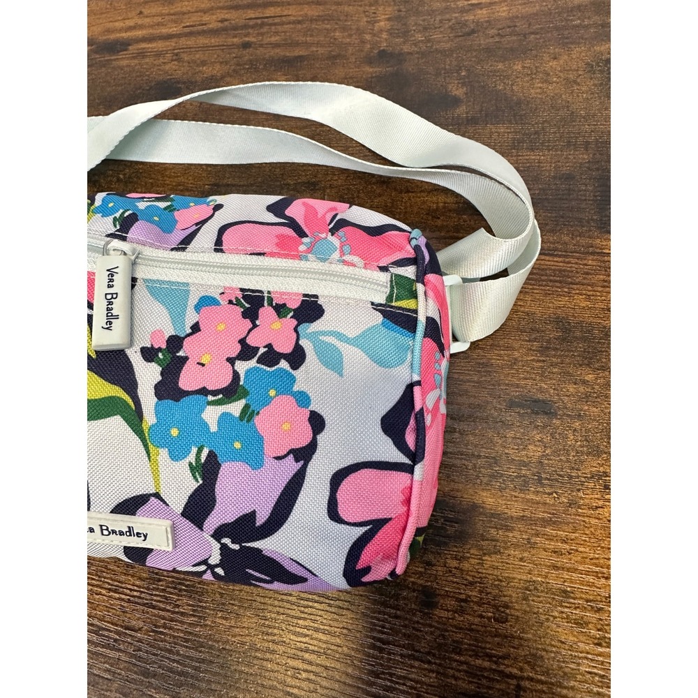 Vera Bradley Lighten Up Belt Bag Marian Floral Blue Pink Fanny Pack Small Medium - Picture 7 of 13
